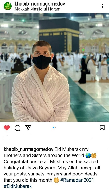 سلطان UFC، عید فطر را تبریک گفت
