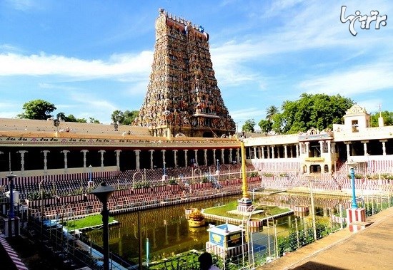 معبد رنگارنگ و دیدنی میناکشی در هند