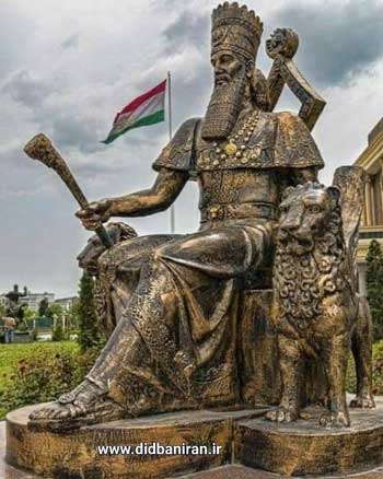 پیکره کوروش بزرگ در پایتخت تاجیکستان