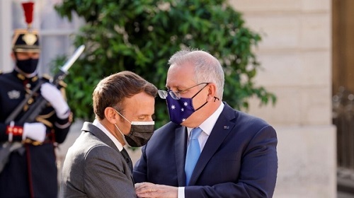 پیام‌های نخست وزیر استرالیا و ماکرون لو رفت