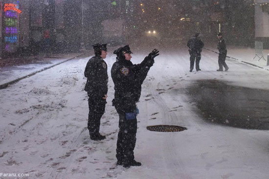 عکس: توفان برف در نیویورک