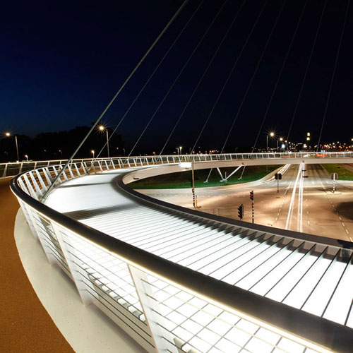 اولین فلکه و پل معلق جهان +عکس
