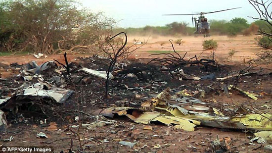 اولین تصاویر از محل سقوط هواپیمای الجزایر
