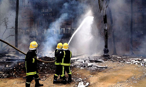 آتش سوزی مهیب در یک هتل مکه +عکس