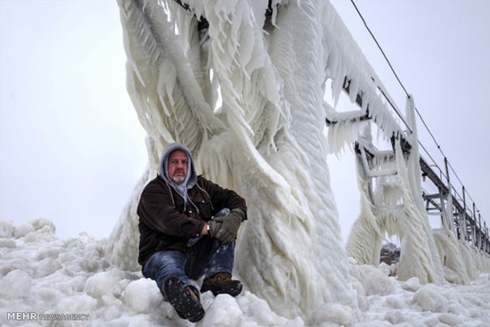 عکس: یخبندان در میشیگان آمریکا