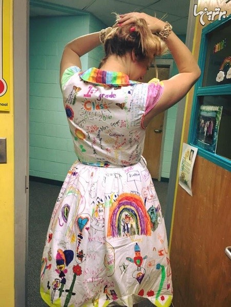 لباس خانم معلم، بوم نقاشی شد!