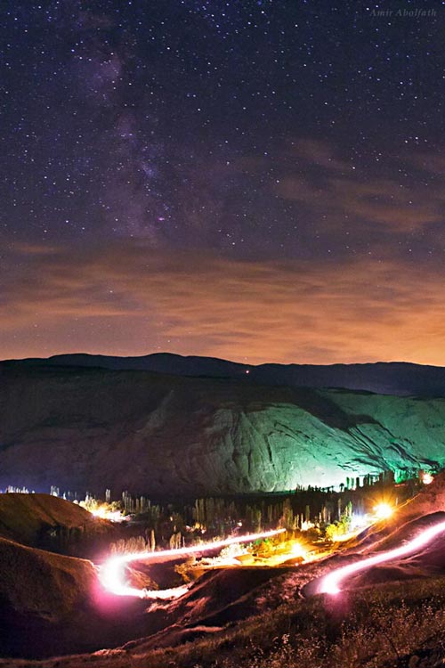 تصویر کهکشان راه شیری از کوه های الموت
