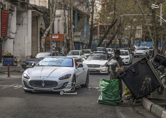 فاصله طبقاتی در خیابان‌های تهران!