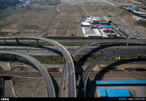 تصاویر هوایی از وضعیت ترافیکی جاده‌ ها