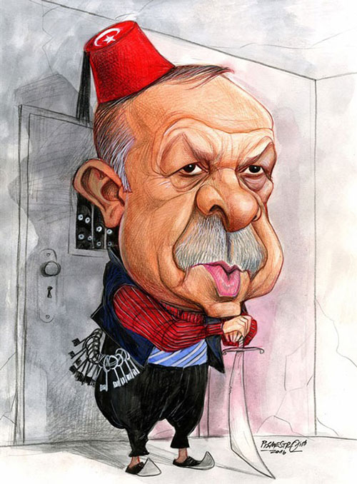 کاریکاتور: جدیدترین ژست اردوغان!