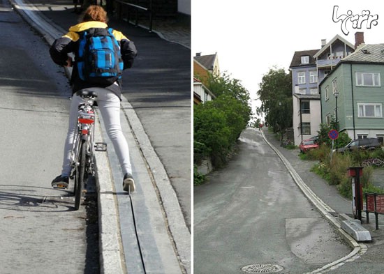 اولین پله برقی برای دوچرخه‌ها +عکس