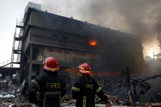 آتش سوزی یک کارخانه در بنگلادش