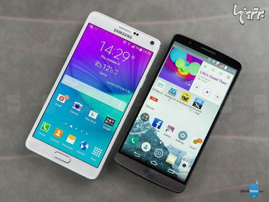 مقایسه سامسونگ Galaxy Note 4 و ال‌ جی G3