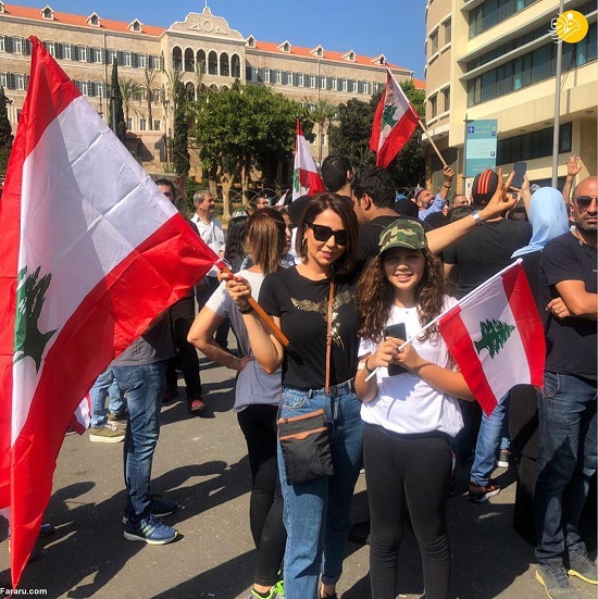حضور سلبریتی‌ها در اعتراضات لبنان