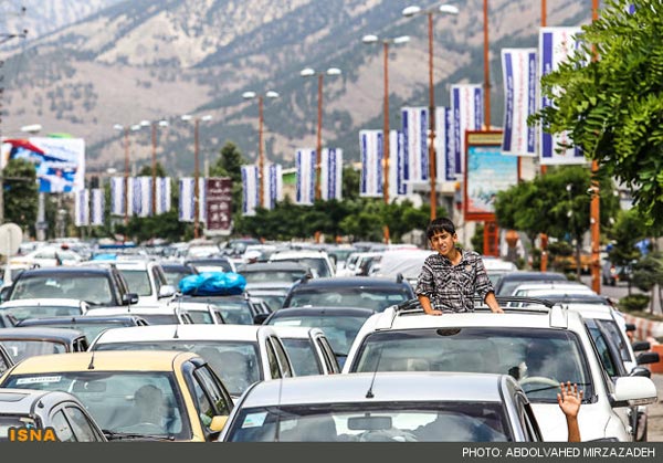 عکس: جاده چالوس در تعطیلات اخیر