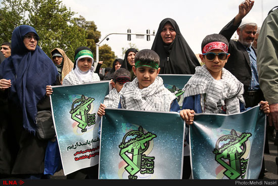 راهپیمایی حمایت از سپاه در تهران