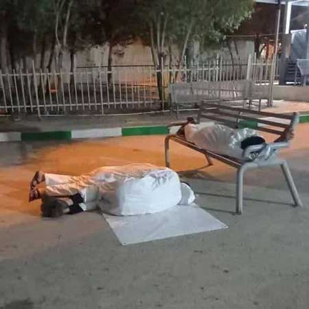 تصویری از کادر درمان در نقطه صفر مرزی مهران