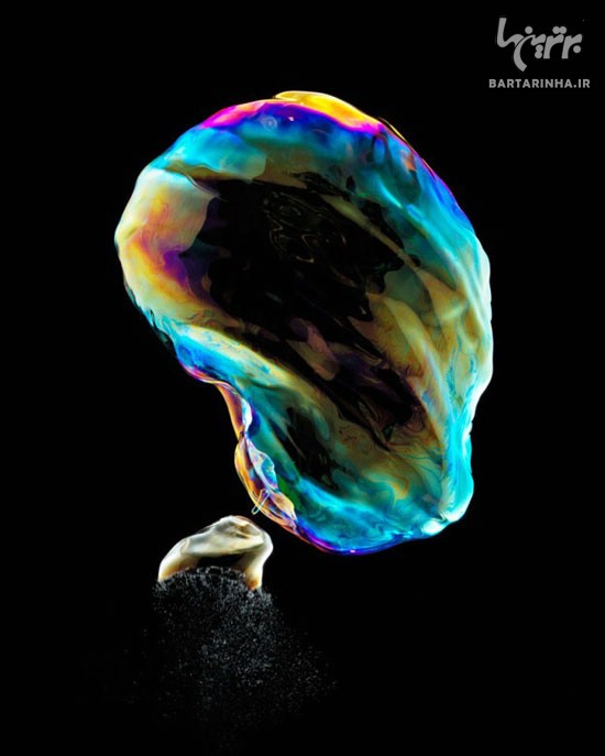 تصاویری زیبا و جالب از لحظه ترکیدن حباب
