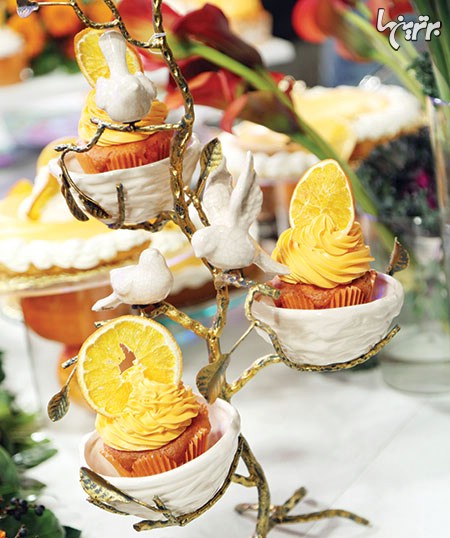 حس بهاری با «کاپ کیک بادام و پرتقال»