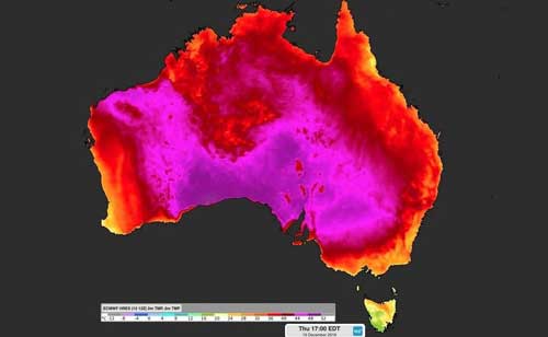تصاویر باورنکردنی از گرمای بی سابقه در استرالیا