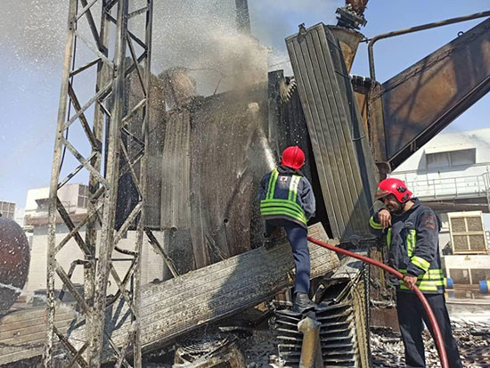 اولین تصاویر از آتش‌سوزی در نیروگاه زرگان اهواز