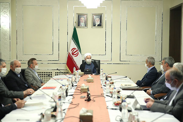 روحانی با ماسک در جلسه ستاد ملی کرونا