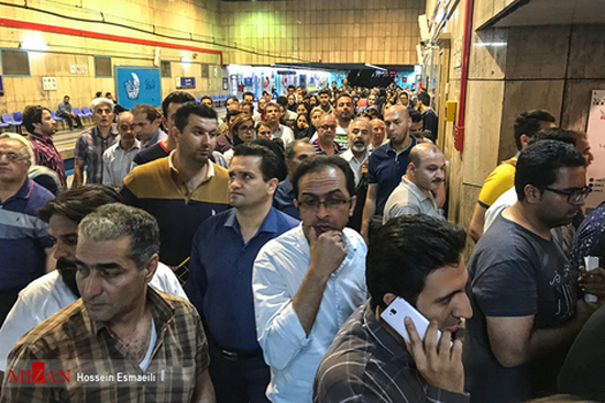 محل برخورد دو قطار در مترو تهران