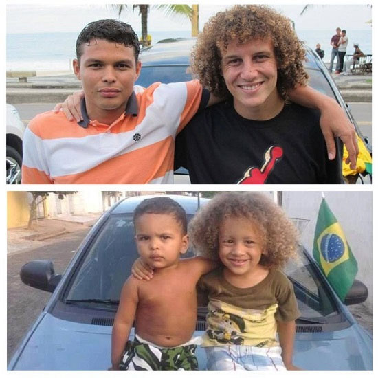 شباهت عجیب دو کودک به ستارگان برزیل!
