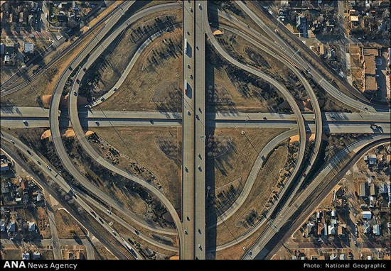 تصاویر هوایی دیدنی از بزرگراه‌های آمریکا