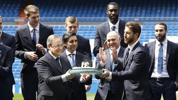 جشن تولد 31 سالگی راموس در رئال مادرید