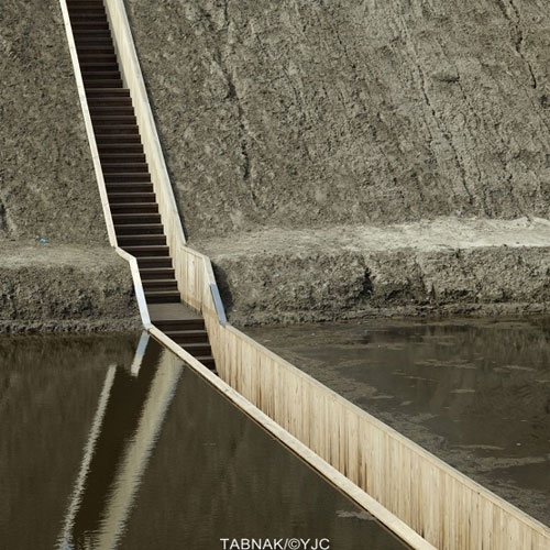 پلی که از درون رودخانه می‌گذرد +عکس