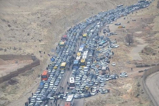 وضعیت ترافیکی جاده‌ها در روز اربعین