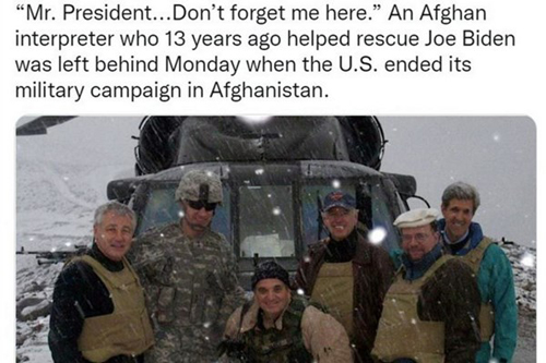 ناجی «جو بایدن» در افغانستان جاماند