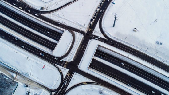 نمای هوایی از خیابان‌های یک پایتخت خیلی سرد