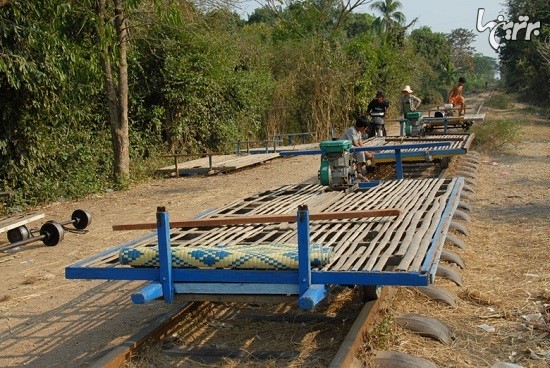 قطارهای ساخته شده از بامبو در کامبوج