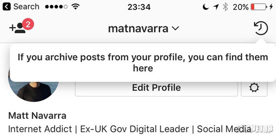 اینستاگرام قابلیت آرشیو را برای مخفی کردن موقت پست‌ها معرفی کرد