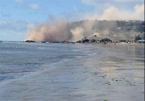 تصاویری از لحظه وقوع زلزله در نیوزیلند