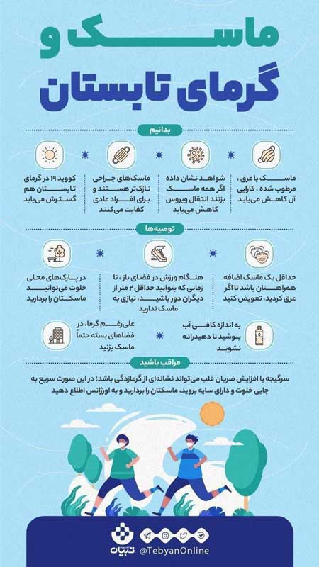 با ماسک در گرمای تابستان چه کنیم؟