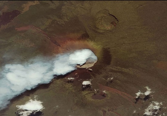 تصاویر فضایی از فوران آتشفشان‌ها