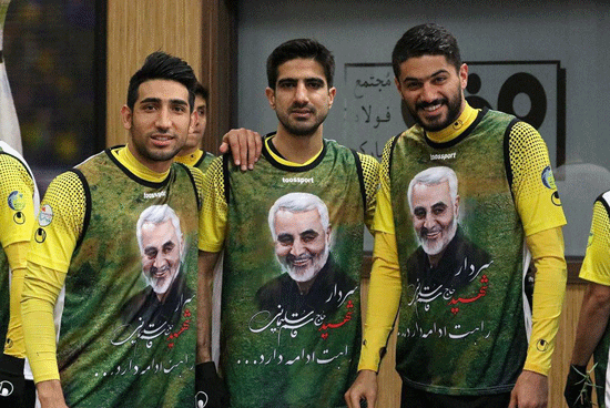 ادای احترام فوتبالی‌ها به شهید سلیمانی