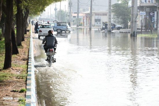وضعیت خیابان‌های آبادان، دو روز پس از بارندگی