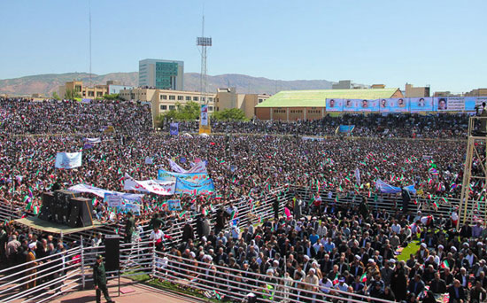 (تصاویر) استقبال از روحانی در تبریز