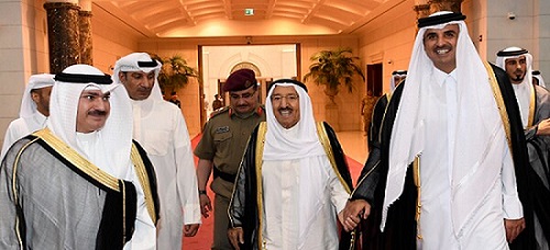 امیر قطر پیام همتای کویتی‌اش را دریافت کرد