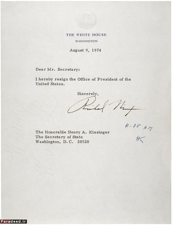 روزی که رئیس‌جمهور امریکا استعفا کرد