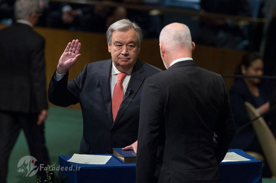 ادای سوگند دبیرکل جدید سازمان‌ ملل