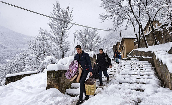 تصاویر دیدنی از سفید پوش شدن روستای زیبای ماسوله