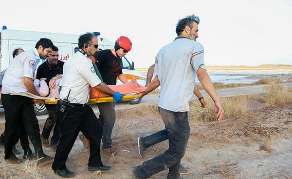 عملیات نجات سرنشین پاراگلایدر سقوط کرده