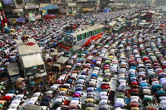 نماز جماعت چند میلیونی در بنگلادش +عکس
