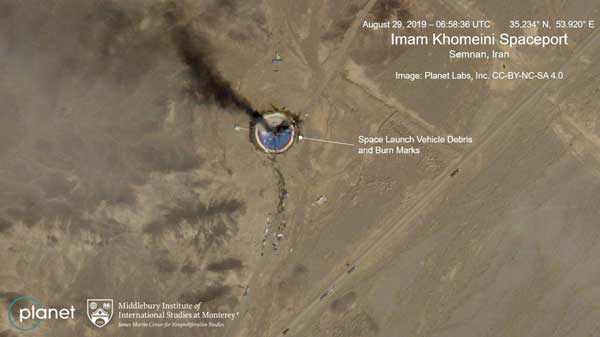 انفجار موشک ماهواره‌بر در پایگاه فضایی ایران؟!