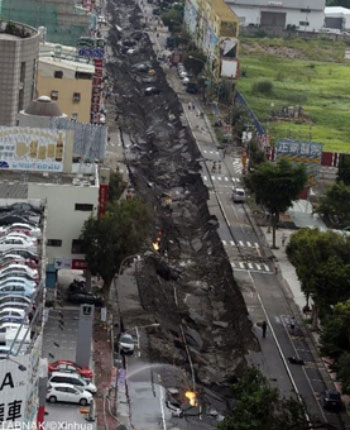 تصاویر هالیوودی از انفجار مرگبار تایوان